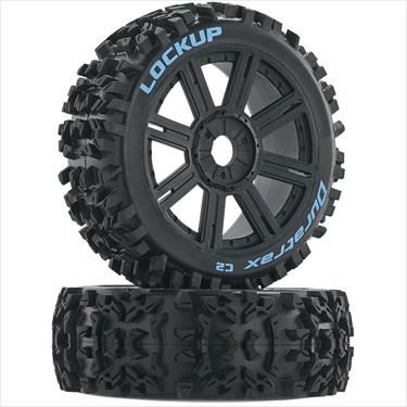 DURATRAX Lockup Buggy Tire C2 Mounted Spoke Black (2)