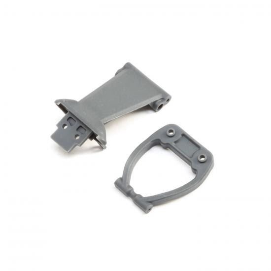 Losi Front Bumper/Skid Plate&Support,Gray: Rock Rey (Losi231040)