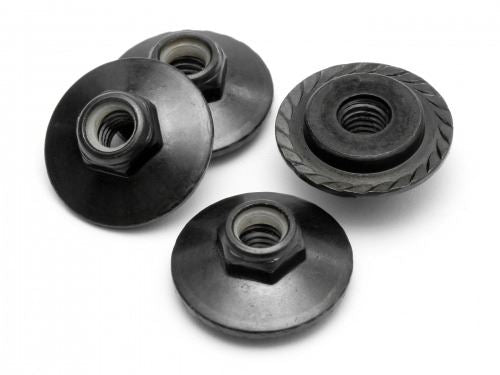 HPI Flanged Lock Nut M5X8mm (Black/4Pcs)