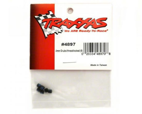 Traxxas Screws, Set (Grub) 4mm (6) (With Threadlock)