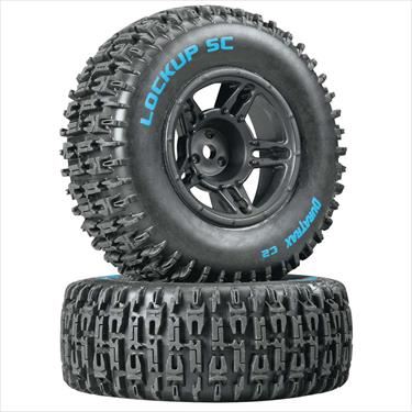 Duratrax Lockup Sc Tire C2 Mounted Black Slash Front (2)