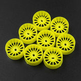 Yeah Racing Plastic Wide Rim Set 11mm (Offset 0 +1 +2 +3) Florescent Yellow For 1/28 Awd Mini-Z
