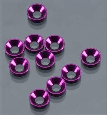 Duratrax Purple Aluminium Flathead Screw Washer M3 (10)