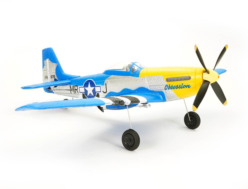 VOLANTEX P-51D MUSTANG V2 BLUE 4CH 400MM BRUSHED w/GYRO RTF