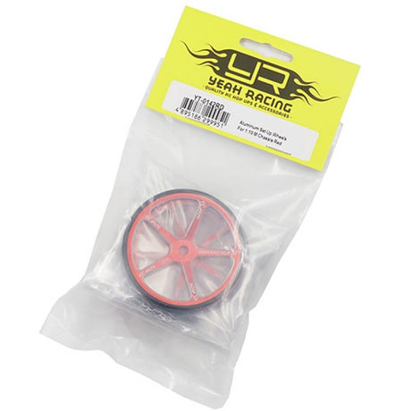 Yeah Racing Aluminum Set Up Wheels For 1:10 M Chassis Red