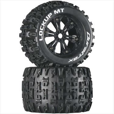 Duratrax Lockup Mt 3.8" Mounted Black (2)