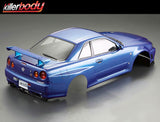 Killerbody Nissan Skyline R34 195mm Finished Body-Blue