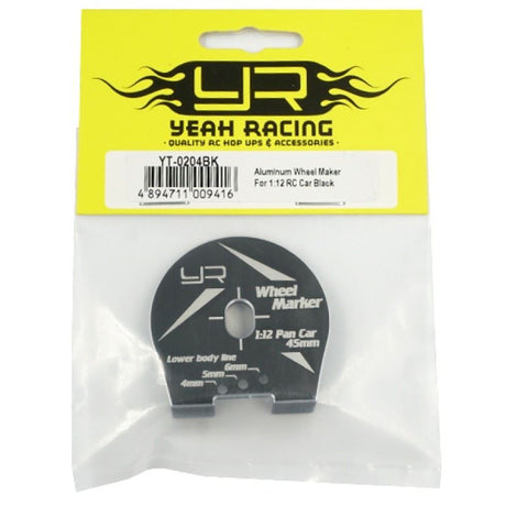 Yeah Racing Aluminum Wheel Well Marker For 1:12 RC Car Black