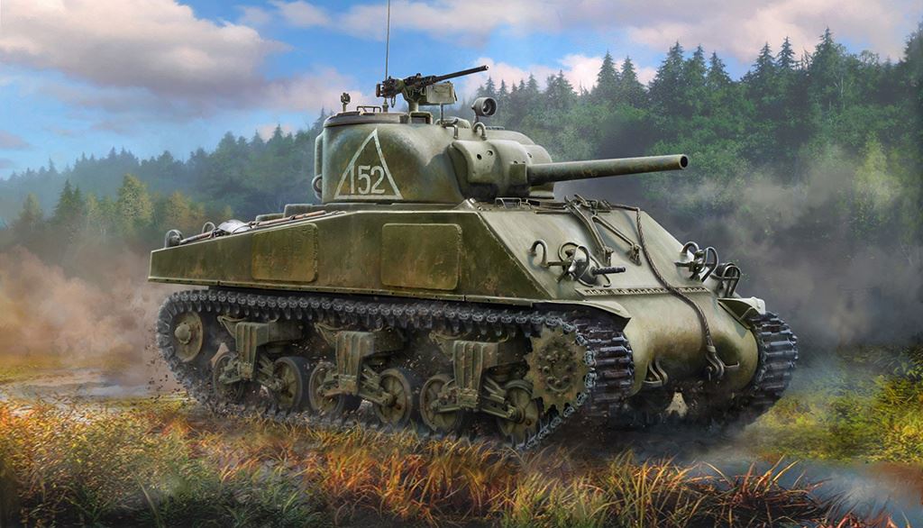 Zvesda M4 A2 (75mm) Sherman Medium Tank