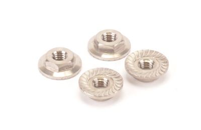 Schumacher Titanium Low Profile M4 Serrated Nut (pk4)