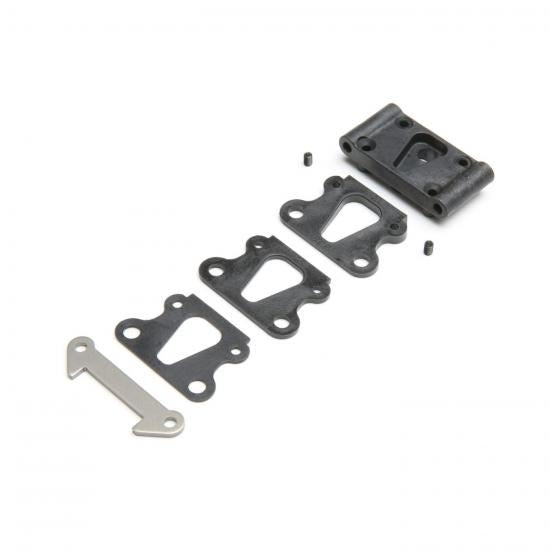 Losi Front Pivot - w/Brace And Kick Shims: All 22