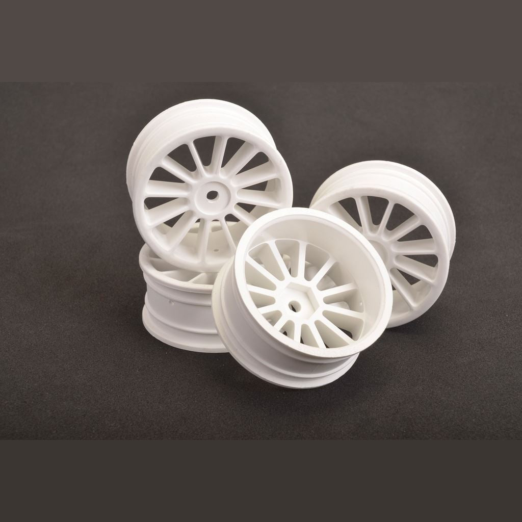 Wheel; 12 spoke 24mm - White (Pk4)