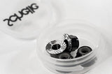 SCHELLE M4 SERRATED/NYLOC WHEEL NUTS BLACK (4)