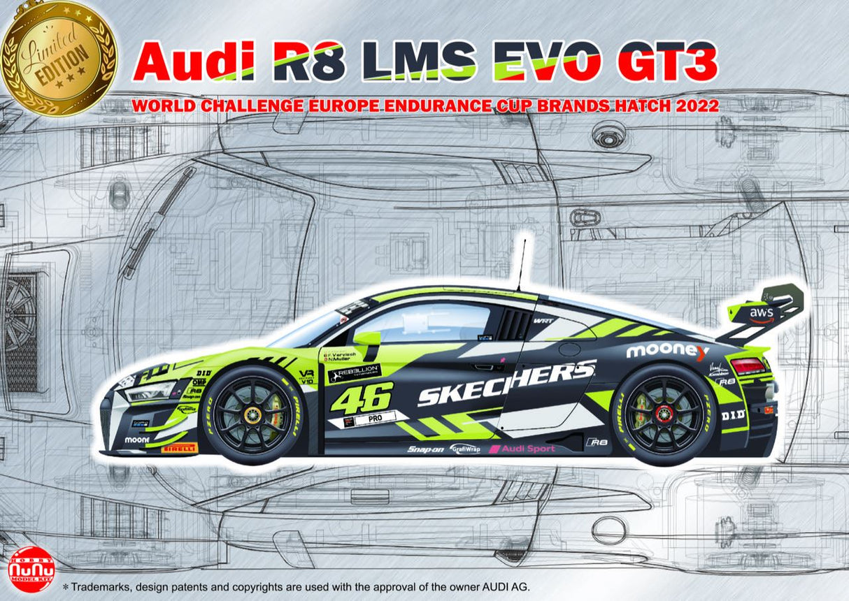 NuNu 1/24 Audi R8 LMS EVO GT3 World Challenge Europe Endurance Cup 2022