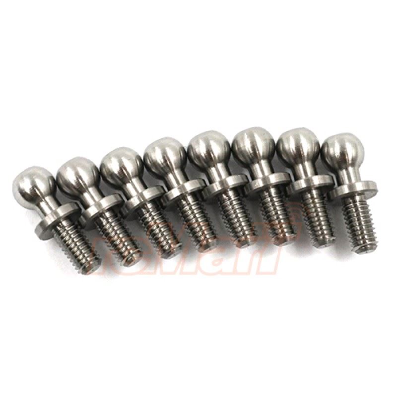 Yeah Racing High Precision 64 Titanium Ball Stud 4.8mm X 6mm 8Pcs