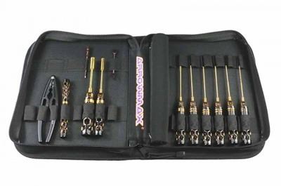 Arrowmax Toolset 1/10 Offroad 12Pcs + Bag Blk Golden (Am199441)