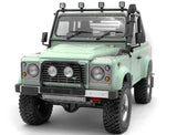 Rc4Wd Steel Push Bar Front Bumper W/ Clear Flood Lights For Rc4Wd Gelande Ii 2015 Land Rover Defende