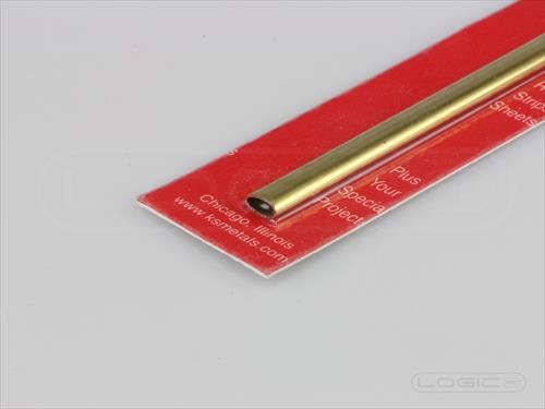 K&S Brass Slimline Tube 6.35 x 3.18 x 305mm