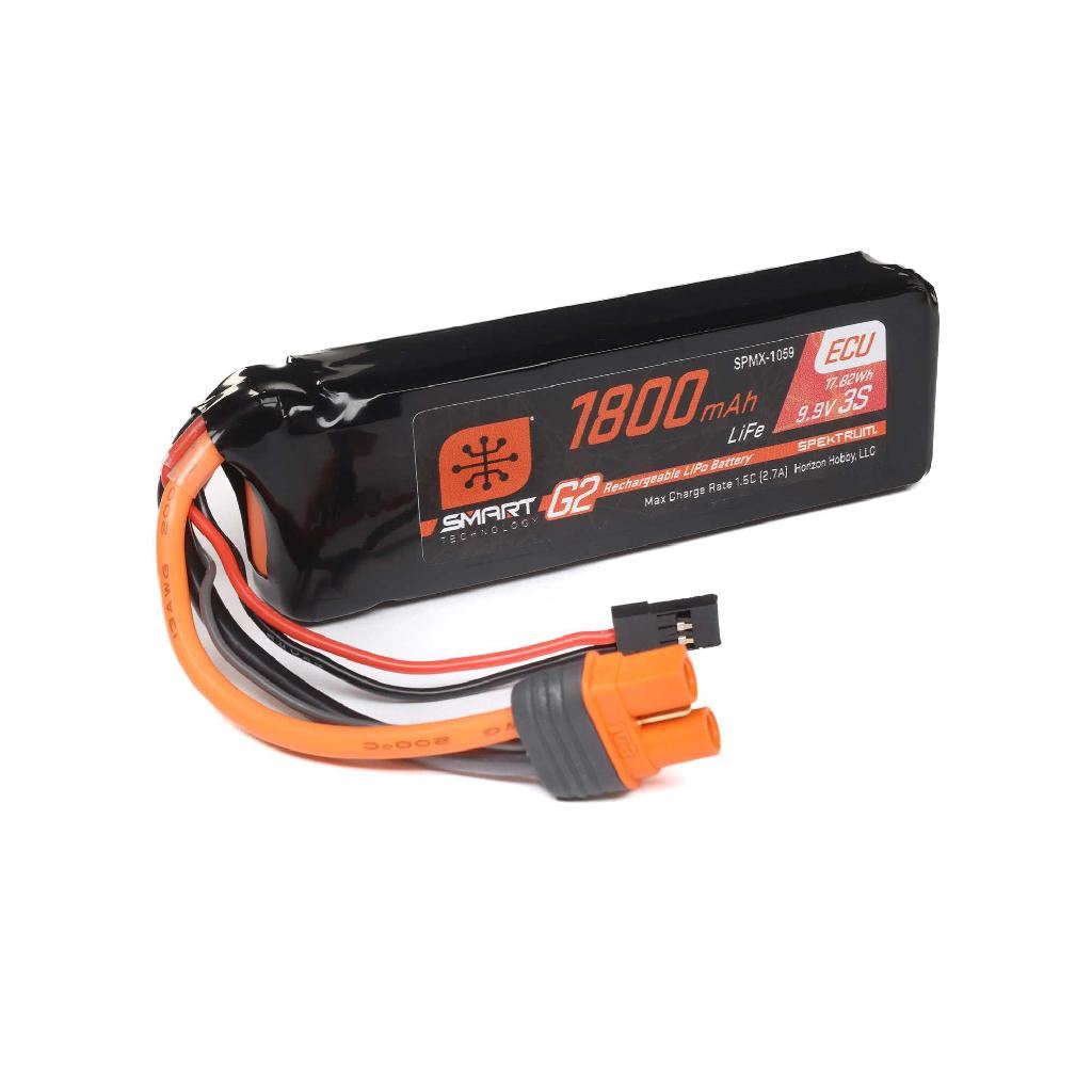 Spektrum 11.1V 1800Mah 3S 10C Smart G2 Ecu Life Battery: Ic3