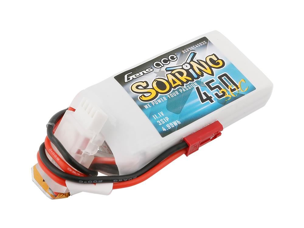 Gens Ace Li-Po 3S 11.1V 450mAh 30C Soaring with BEC