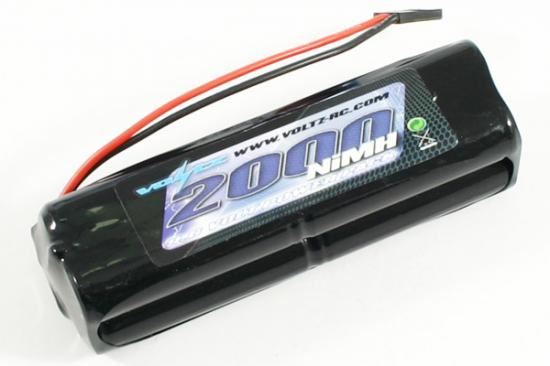 Voltz TX 9.6V 2000Mah NiMH Square Battery Pack W/Futaba Connector