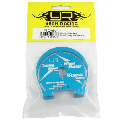 Yeah Racing Aluminum Wheel Well Marker For 1:10 Touring M-Chassis Blue