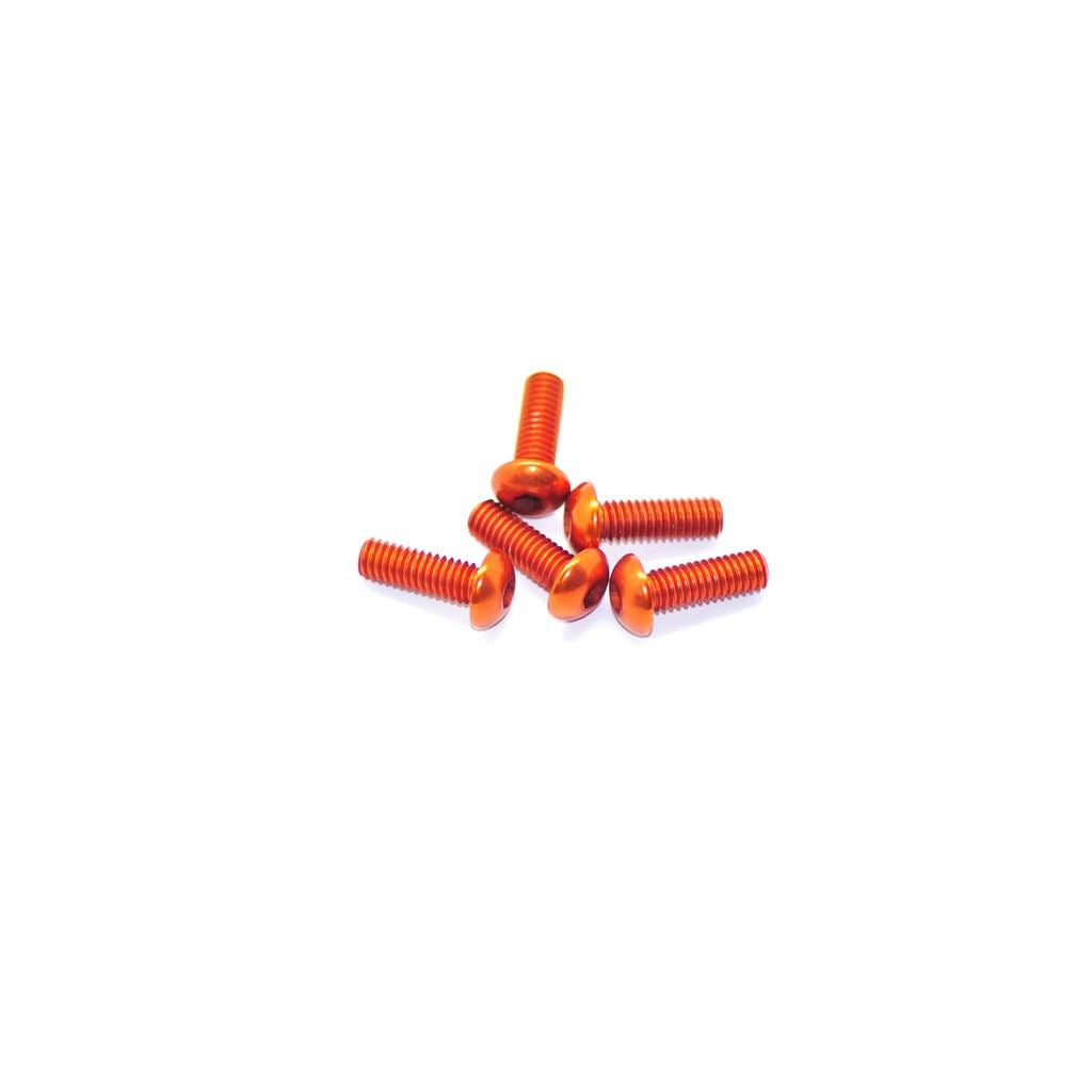 Alu Screw Allen Roundhead M4 X 12 Orange (5)