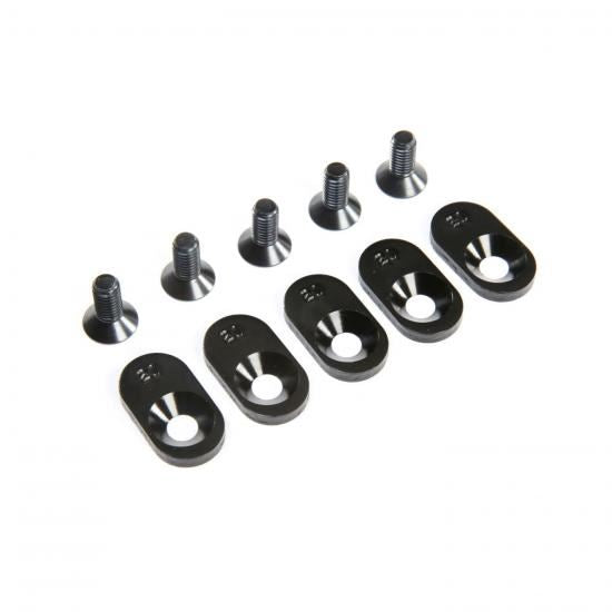 Losi EngineMntInsert&Screws, BLK, 21T(5): 5ive-T 2.0 (Losi252105)