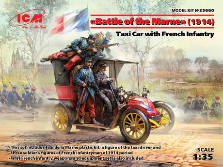 Icm Battle Of The Marne (1914) Taxi Car With French Infantry