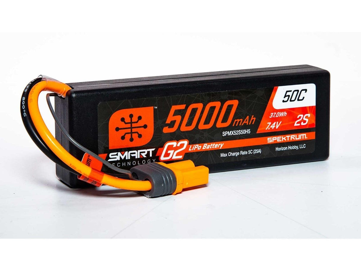 Spektrum 5000mAh 2S 7.4V SMART G2 50C IC5 -