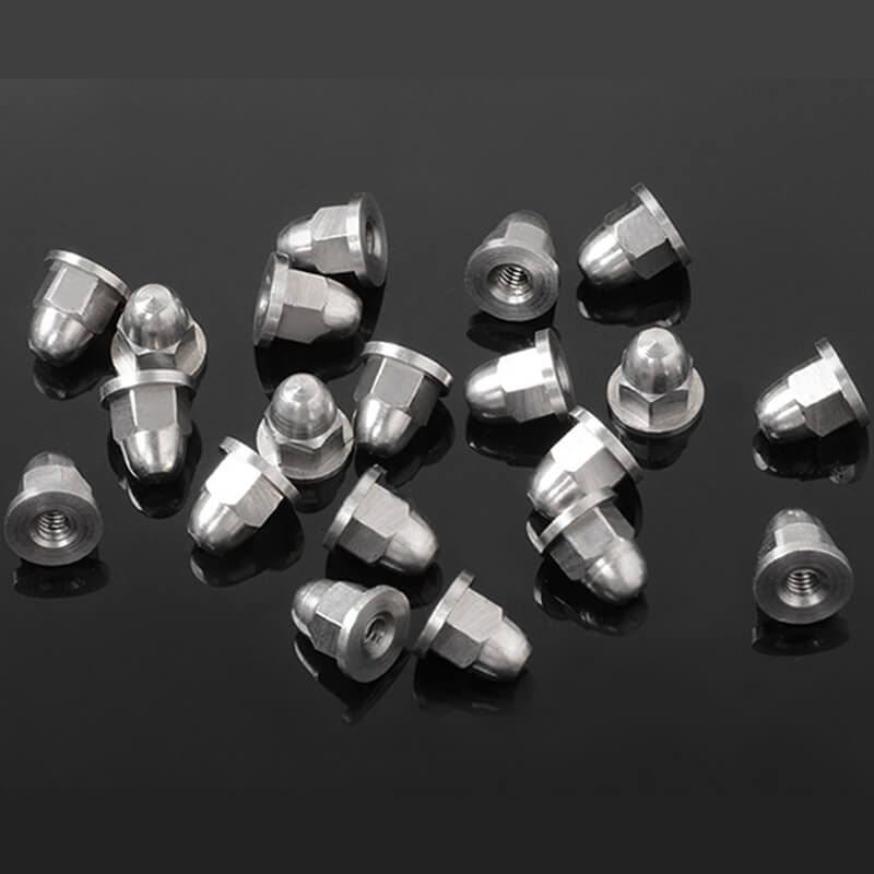 Rc4Wd M2 Flanged Acorn Nuts (Silver)