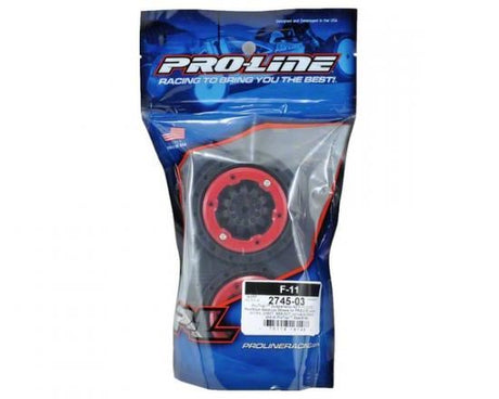 Proline Protrac Susp. Kit F-11 2.2/3.0 Red/Blk Beadloc Wheels