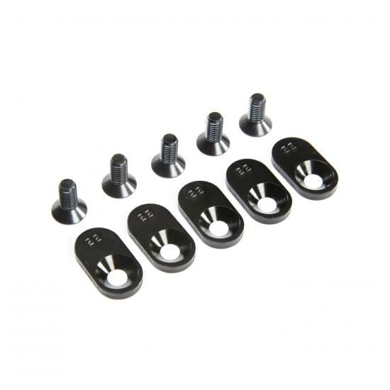 Losi EngineMntInsert&Screws, BLK, 22T(5): 5ive-T 2.0 (Losi252107)