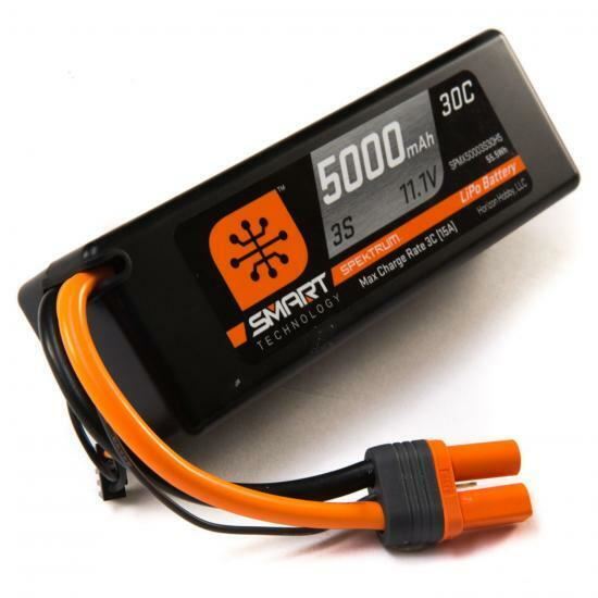 Spektrum 5000mah 3S 11.1V Smart LiPo 30C: Hardcase, IC5 (SPMX50003S30H5)