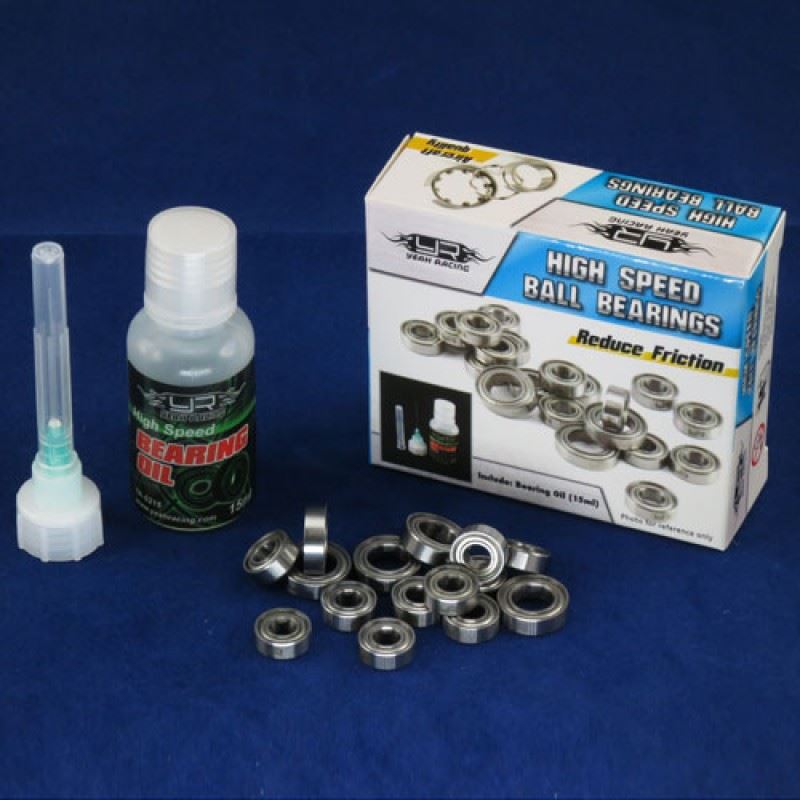 Yeah Racing RC PTFE Bearing Set with Bearing Oil For Tamiya TRF418/419 Chassis