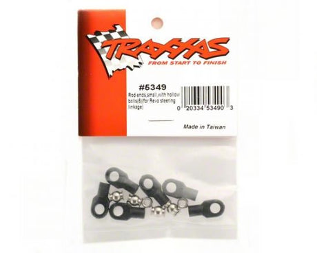 TRAXXAS Rod ends, small, with hollow balls(6)(Revo steering linkage)