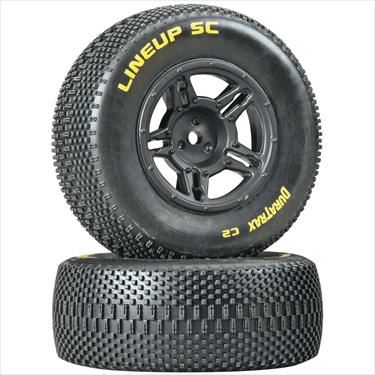 Duratrax Lineup Sc Tire C2 Mntd Blk Slash Blitz Scrt10 (2)