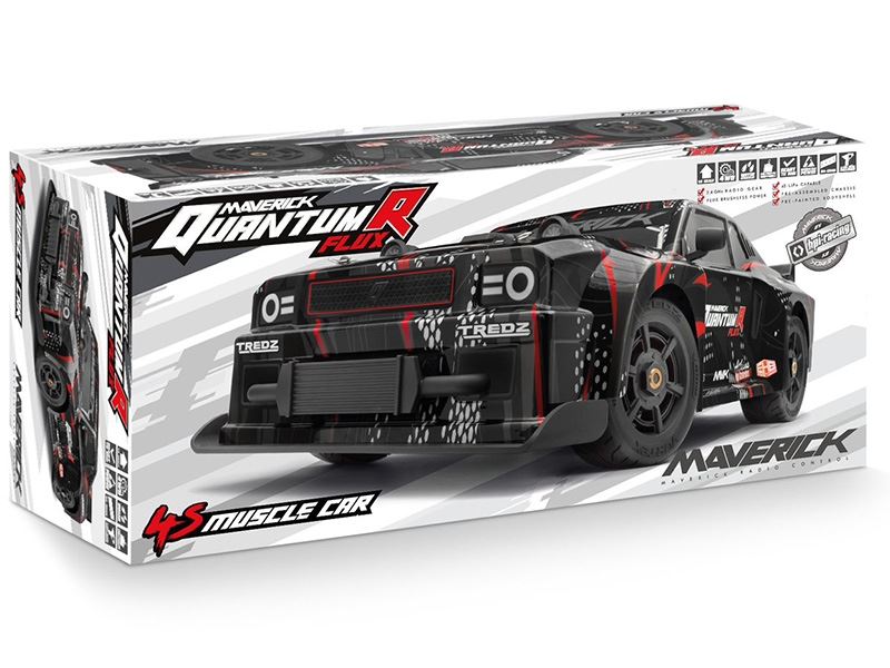 Maverick Quantum R Flux 4S 1/8 4WD Muscle Car - Black/Red