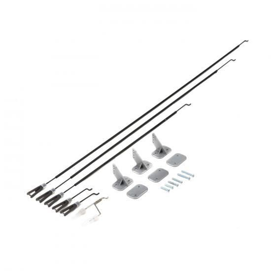 E-Flite Pushrods & Cotrol Horn Set: P-51D