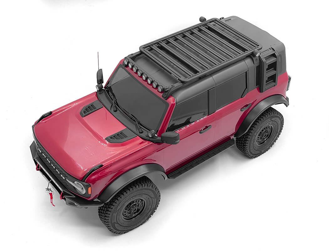 Rc4Wd Roof Rails & Metal Roof Rack For Traxxas Trx-4 2021 Bronco (Style A)