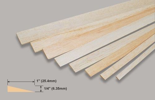 Slec Balsa T.Edge 1/4x1x36" / 6.35x25.4