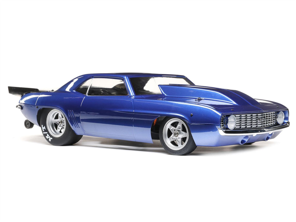 Losi 69 Camaro 22S Drag Car, BL RTR, Blue: 1/10 2WD