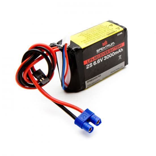 Spektrum 3000mAh 2S 6.6V Li-Fe Receiver Battery (SPMB3000LFRX)