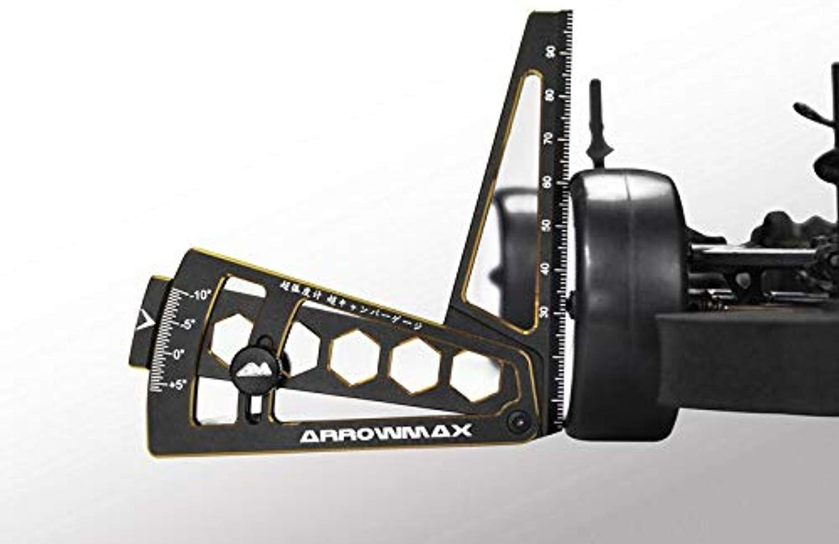 Arrowmax Ultra Camber Gauge For 1/10 - Black Golden