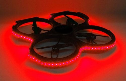 UDI U829A Drone - LED Lights Red