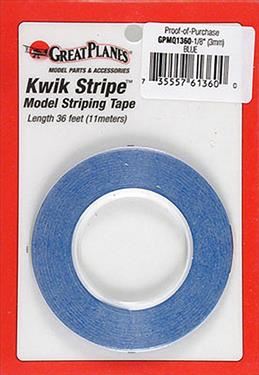 GPLANES Striping Tape Blue 1/8" (3mm x 11m)