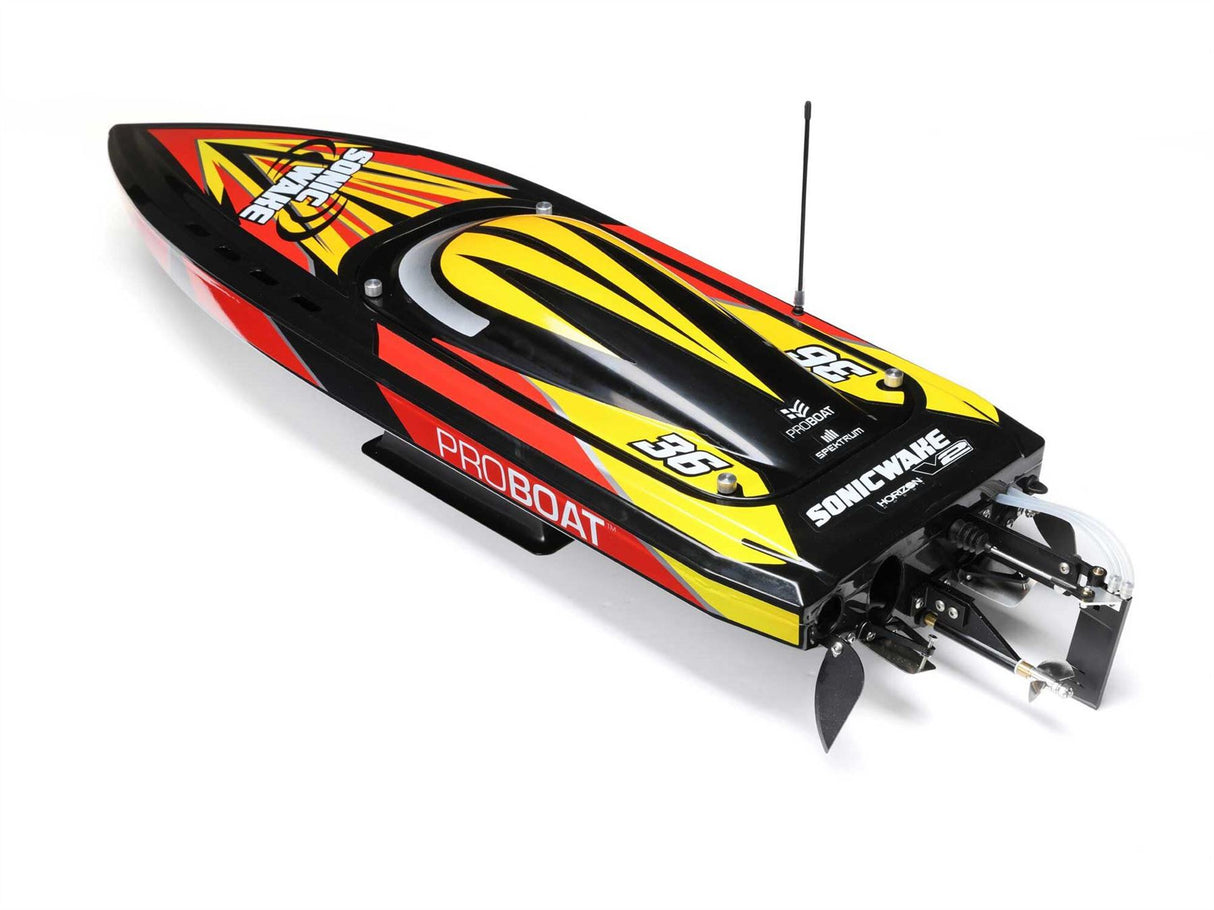 ProBoat Sonicwake 36in Self-Righting Brushless Deep-V RTR, Black