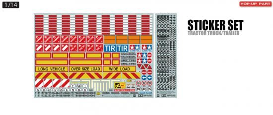 Tamiya 1/14 Tractor Trailer Sticker