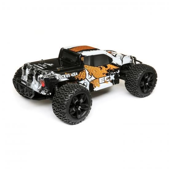 ECX 1/10 4WD Ruckus Brushed Orange/White RTR (ECX03242T1)