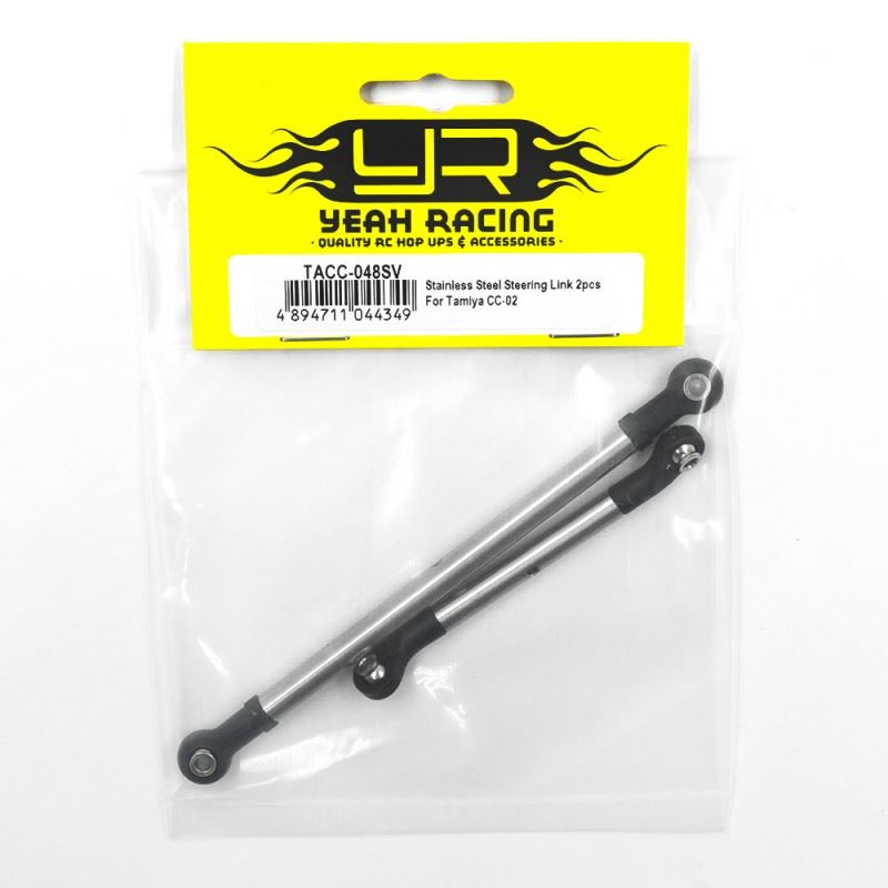 Yeah Racing Stainless Steel Steering Link 2Pcs For Tamiya Cc-02